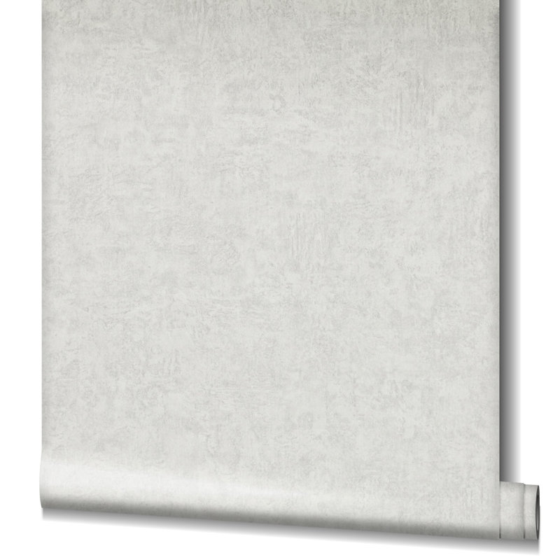 Kumano Textured Plaster Wallpaper Roll, Silver