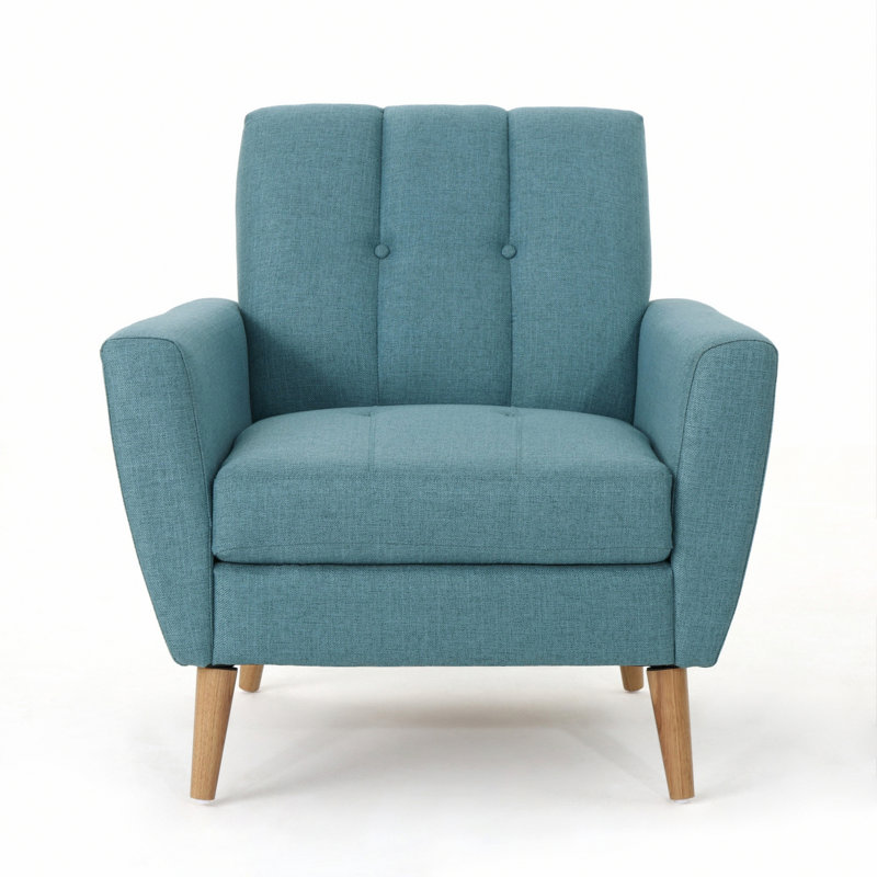 Fauteuil d'appoint, fauteuil club Mid-Century, Bleu