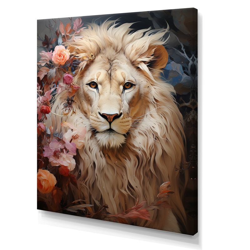 «Lion Ethereal Presence Dreamy Hues» sur impression sur toile, Toile tendue, H 40 po x l 30 po x P 1,5 po