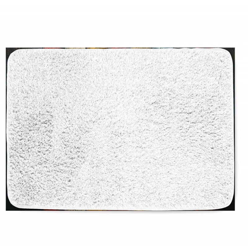 Tapis de bain à lignes verticales et rayures abstraites pour salle de bain, L 16 po x L 17 po