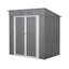 Remise de rangement extérieure en métal 10 pi x 4 pi pour porte de jardin verrouillable avec cadre de plancher