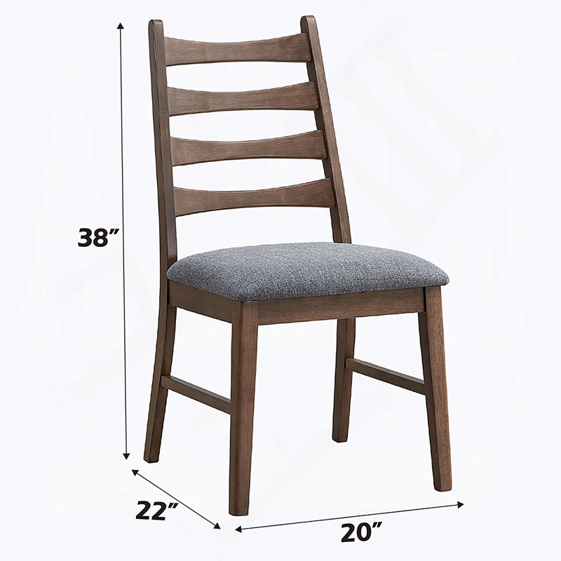 Table de salle à manger 7 pièces, 7 pièces : table, 6 chaises, Gris foncé