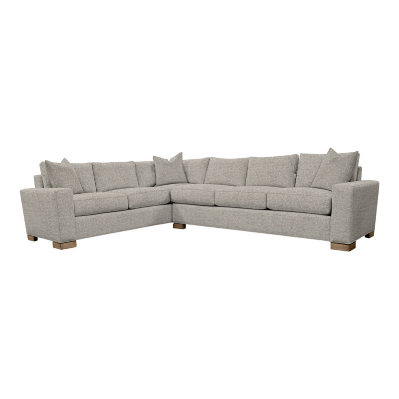 Canapé modulaire 2 pièces American Bungalow Claremont, Mélange de lin Impala Storm, Hampton