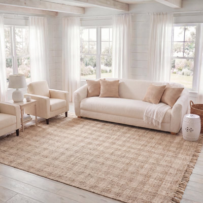 Latte de bambou tissée à la main Manhattan / ruppie maritime; Laine Tapis d'intérieur en soie Silk