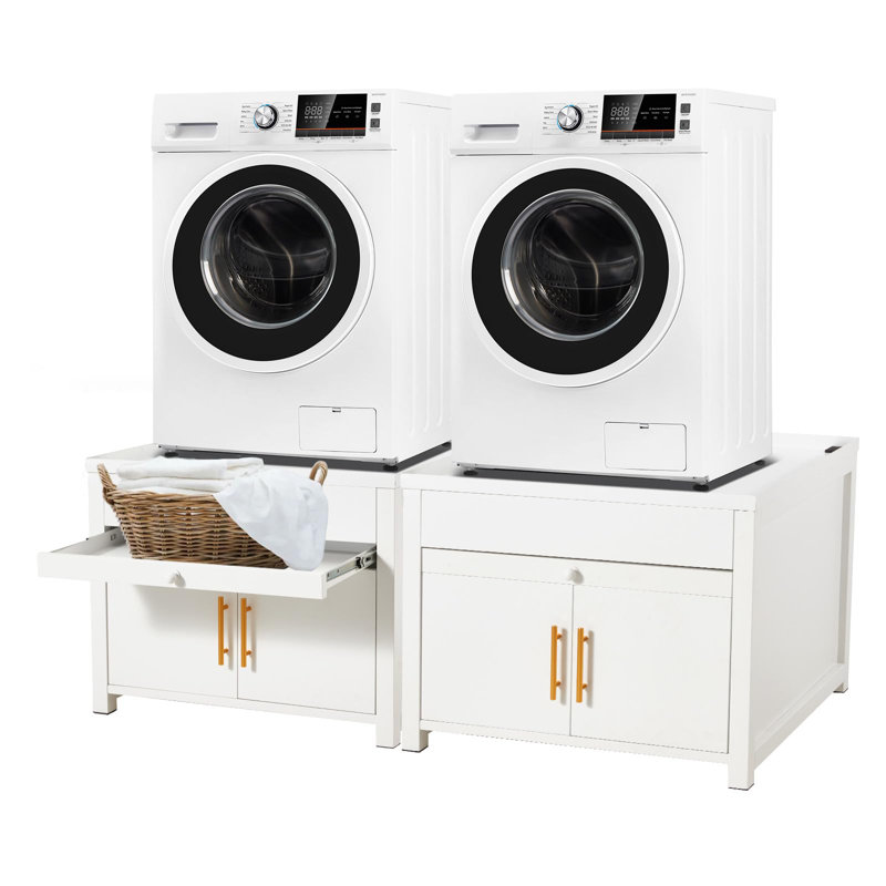 2 piédestaux laveuse-sécheuse capacité 700 PCS, Blanc