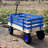 Wooden Stake Side Garden Wagon - 176lbs Capacity Steel Utility Cart With Foldable Handle & Pneumatic Tires For Kids, Yard Work, Toy Storage & Outdoor Adventures-121450685