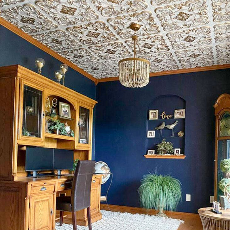 Aged White Gold 24" x 24" PVC Ceiling Tile
