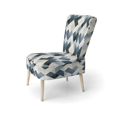 Chaise d'appoint rembourrée Neutral Gray Tiles Mosaic