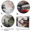 «Rosela Red and Brown City Trams In The Wet Mist», reproduction sur toile-88533463-88533462