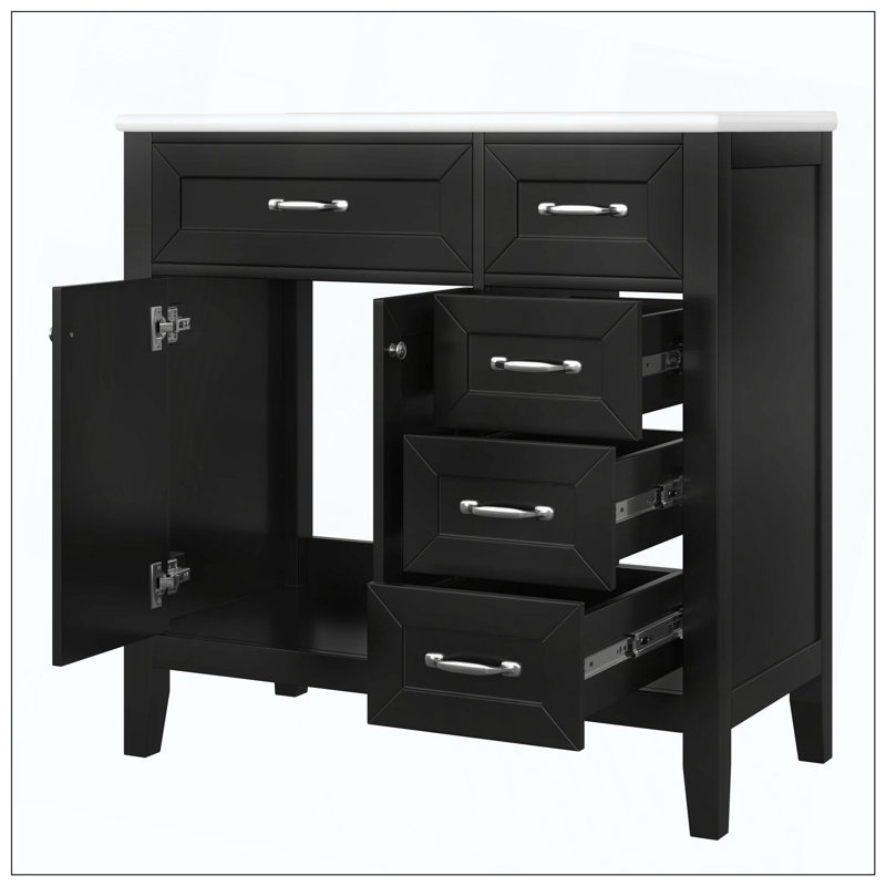 Ensemble de panneau de fibres à densité moyenne noir, 36", Noir