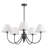 5-Light Transitional Pleated Fabric Pendant Light-2046957281