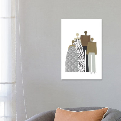Diverse Family Portrait by LouLouArtStudio - Print on Canvas