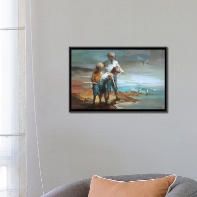 « garçons on the beach », reproduction sur toile