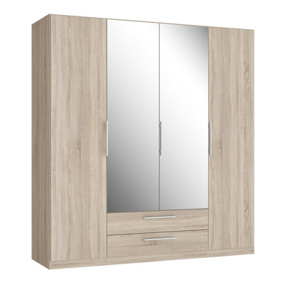 Ralleigh 4 Door Manufactured Wood Wardrobe