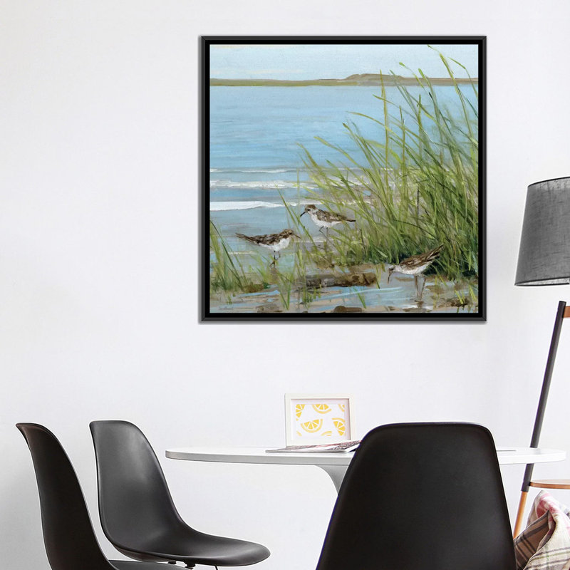 Reproduction sur toile tendue, «Afprès on the Shore III» par Sally Swatland, H 37 po x l 37 po x p 1,5 po, Pas de tapis