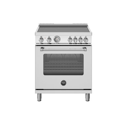 Bertazzoni 30" 4.7 Cubic Feet Smart Retro Induction Free Standing Range with 4 Burners