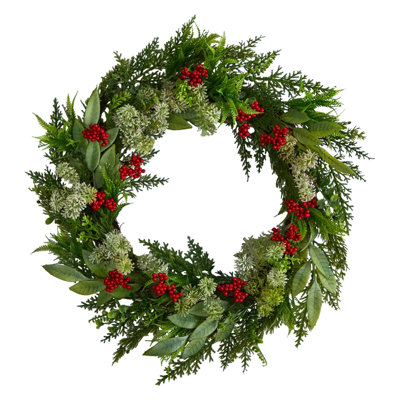 Cedar, Eucalyptus and Berries Christmas Wreath