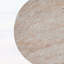 Outdoor and Indoor End Table with Elegant Travertine Finish,No assembly