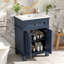 Armoire de salle de bain 24 po avec portes à fermeture douce et tablette réglable, meuble-lavabo avec lavabo en céramique-1480317835-1480317832
