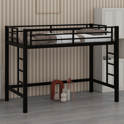 Secure Loft Bed Design With User-Friendly Ladder And Sturdy Guardrails