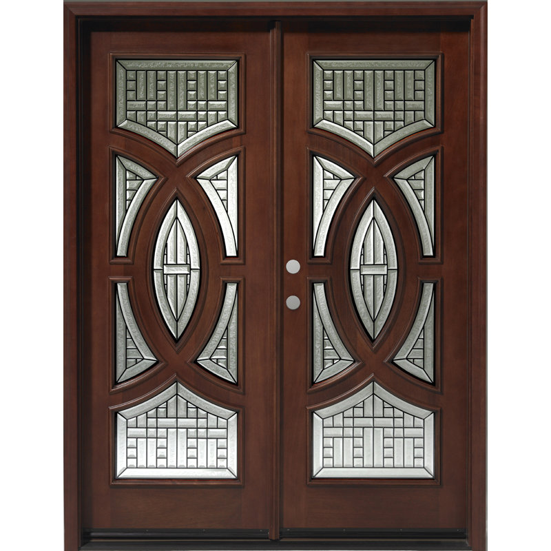 Portes d'entrée frontales circulaires Delux Wodd, S'ouvre à droite vers l'intérieur