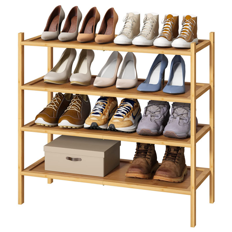 16 Pair Shoe Rack, Natural