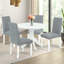 Set of 4 Classic Style Solid Wood Upholstered Waterproof Falabella Dining Chairs, Kitchen Chairs,  Armless Side Chairs, Modern Side Chairs, Espresso Colour-108829719-108829720