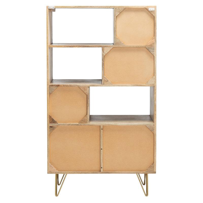 Bibliothèque standard en bois massif H 61 "x l 33,5" Rajae