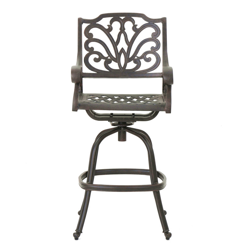 Tabouret pivotant en fonte d'aluminium