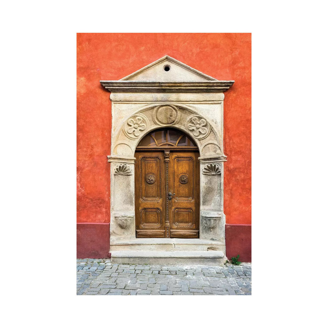 Czech Republic, Cesky Krumlov. Ornate Doors And Arch. by Jaynes Gallery - Wrapped Canvas Gallery-Wrapped Canvas Giclée