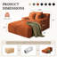Latitude RunMD Assemblage non requis 64 po P Corduroy Chaise longue d'intérieur rembourrée Glauser-105763804
