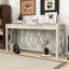 Console en placage d'acacia avec 4 tiroirs et base en X Anlen-114733109