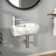16"L x 11"W White Ceramic Wall Mount Bathroom Sink with Overflow