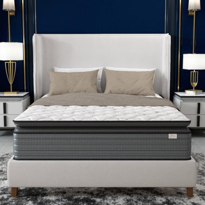 Napqueen Isabella 14 Inch Hybrid Pillow Top Mattress, Certipur-US Certified