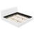 King Size Upholstered Platform Bed, White-406820692