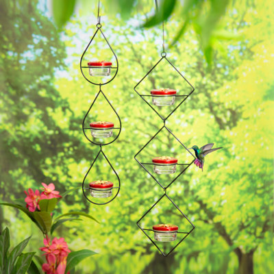 Ruhamah Hanging Three Tier Hummingbird Feeder, 2 Piece Collection