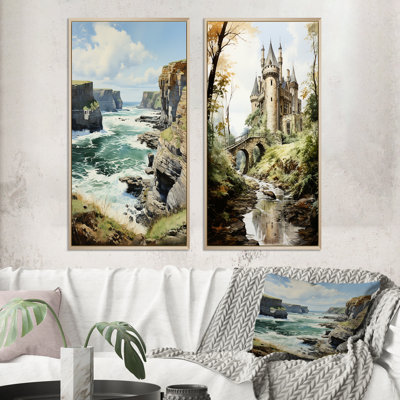 Paysage du majestueux Cliffsengland, Angleterre «Paysage du majestueux Cliffsengland», 2 pièces