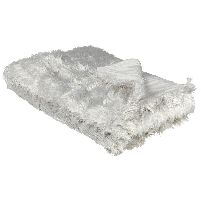 Aiso Throw Blanket, Light Grey