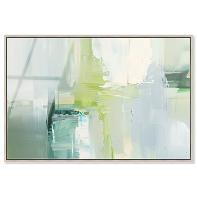 Minted Morning Framed Acrylic Print Sage Wall Decor by Art Remedy, Silver Frame, 15 x 10