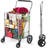 Shopping Cart With Adjustable Handle And Swivel Wheels, Heavy Duty Foldable And Collapsible Utility Cart