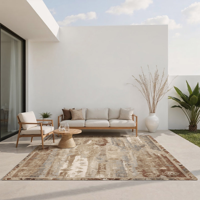 Tapis intérieur et extérieur Cascading Layers, Rectangle 9 pi x 12 pi