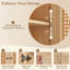 Buffet 50 "avec 4 portes en rotin et tablettes réglables
