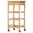 15.8 " W Kitchen Cart with Solid Wood Top