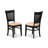 7 Piece Dining Room Table Set Consist of a Rectangle Kitchen Table with Butterfly Leaf and 6 Linen Fabric Chairs, Black-1977273865-1977273864
