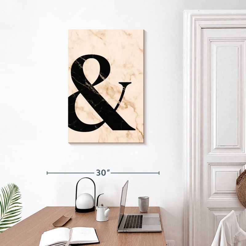 Ampersand Typography, 30" H x 20" W