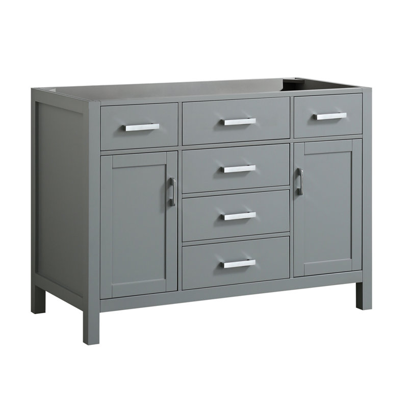 Petrel 48'' Single Bathroom Vanity Base Only, Gray