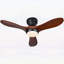 Ventilateur de plafond à profil bas de 36 pouces avec lumière, 3 pales en bois massif, 6 vitesses, réversible, fonctionnement silencieux pour une utilisation intérieure / extérieure