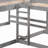 L-Shaped Bunk Bed With Slide And Short Ladder-1395444194