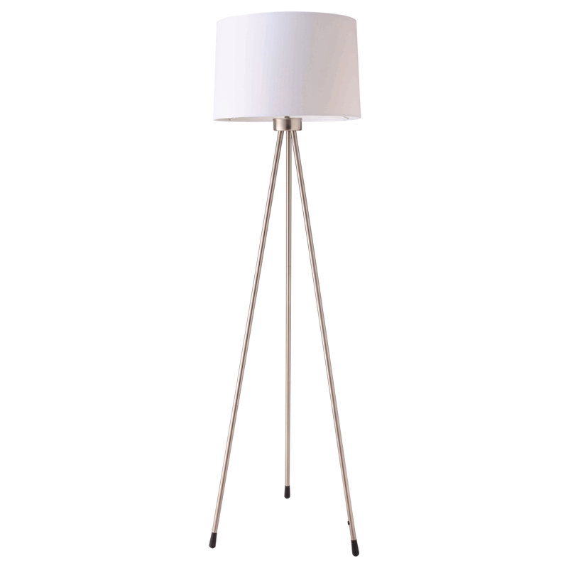 Lampe trépied 59" Lazar, blanc