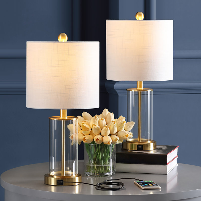 Serkan   USB Table Lamp, Brass Gold